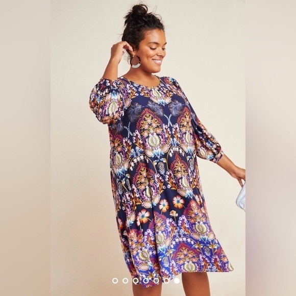 NWT Anthropologie Maeve Sawyer Balloon-Sleeved Dress - Picture 7 of 16